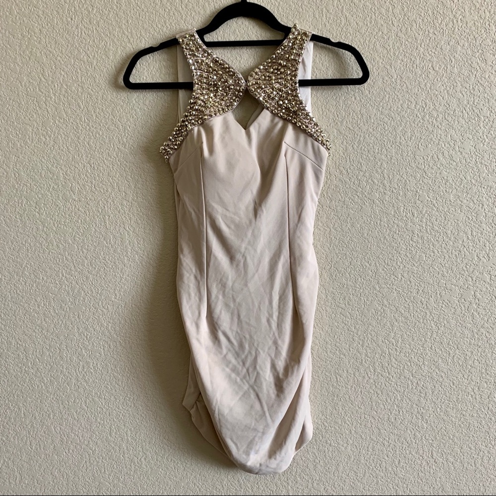 Cocktail Dress, Beaded Straps Size M